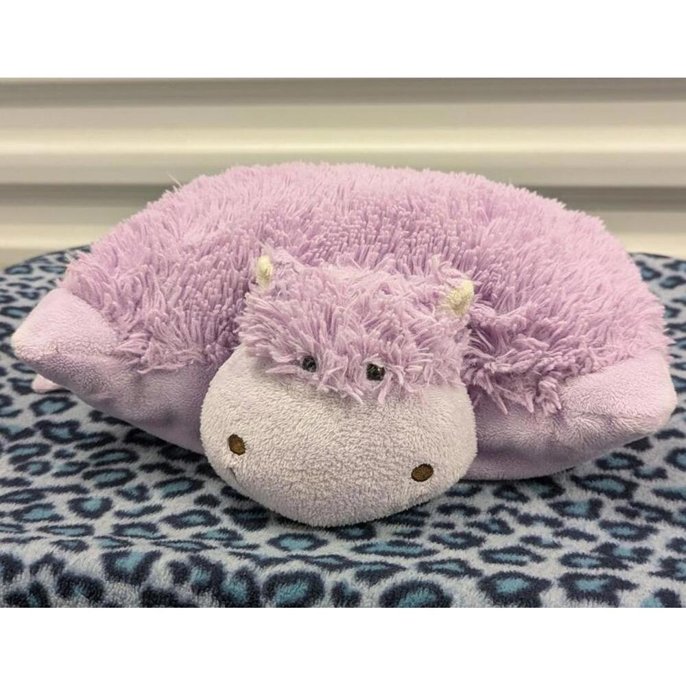 Pillow Pets Pee-wees Purple Huggable Hippo 11" Plush Stuffed Toy Animal 2010